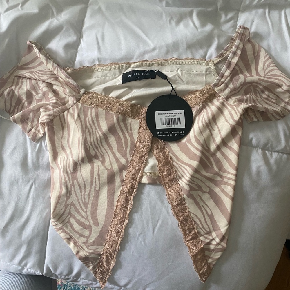 White Fox Object Of My Affection Crop Nude Zebra